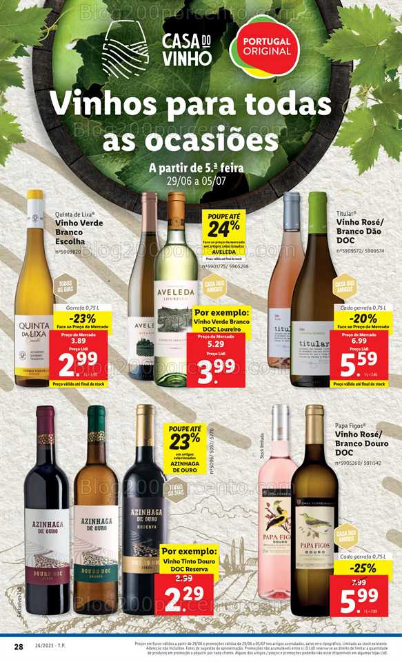 Folheto LIDL Promo&ccedil;&otilde;es de 29 junho a 5 julho