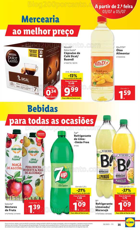 Folheto LIDL Promo&ccedil;&otilde;es de 29 junho a 5 julho