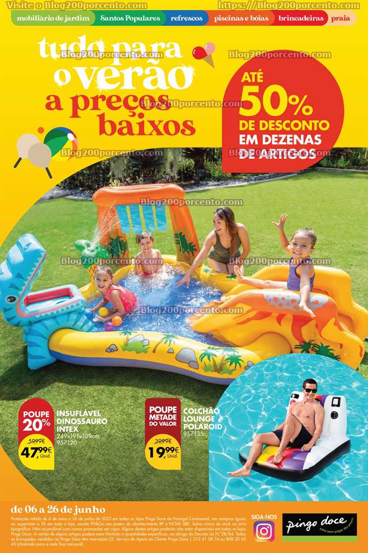 Folheto Pingo Doce Bazar Ver&atilde;o Promo&ccedil;&otilde;es de 6 a 26 junho