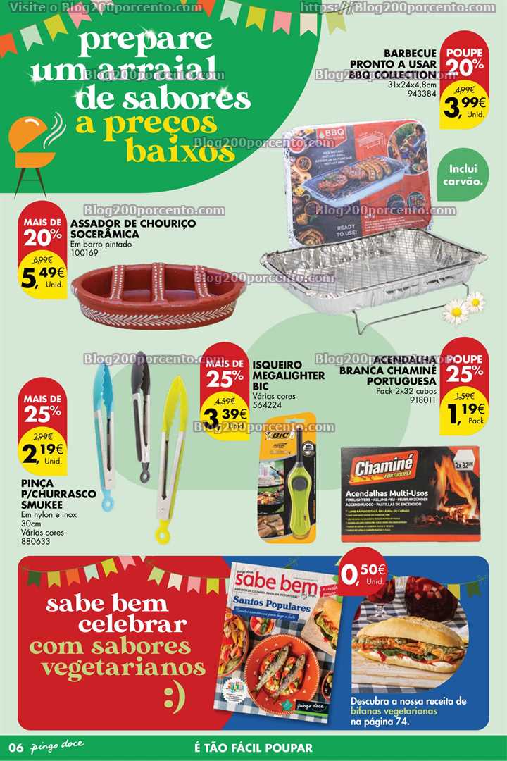 Folheto Pingo Doce Bazar Ver&atilde;o Promo&ccedil;&otilde;es de 6 a 26 junho