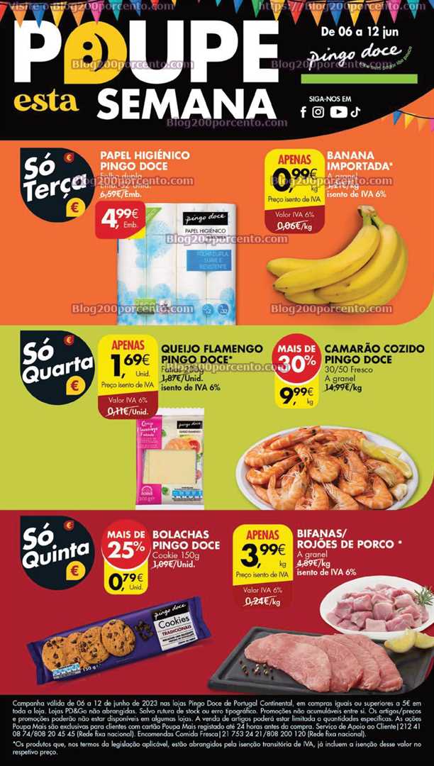 Folheto Pingo Doce Lojas Grandes Promo&ccedil;&otilde;es de 6 a 12 junho