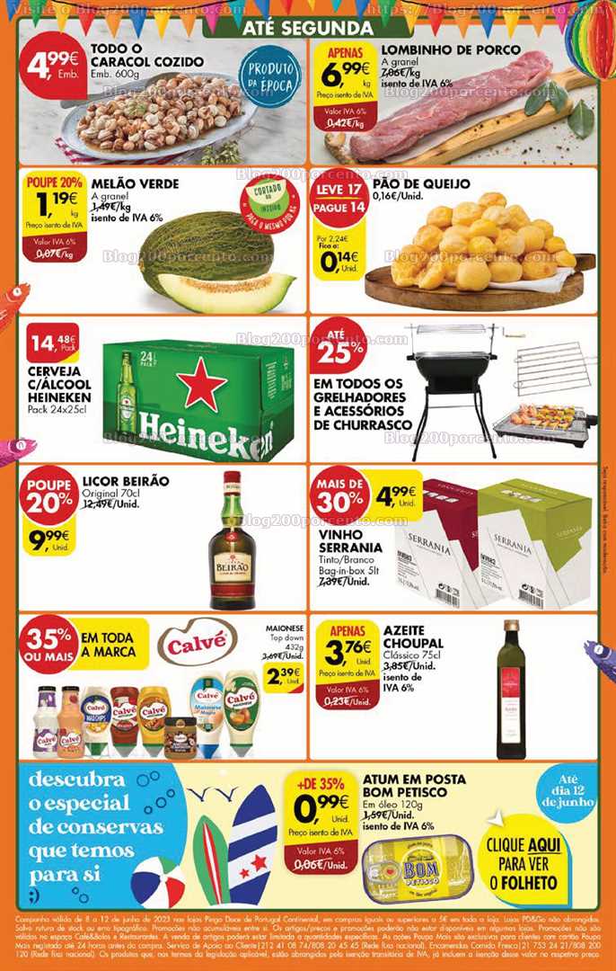 Folheto Pingo Doce Promo&ccedil;&otilde;es Fim de Semana – 8 a 12 junho