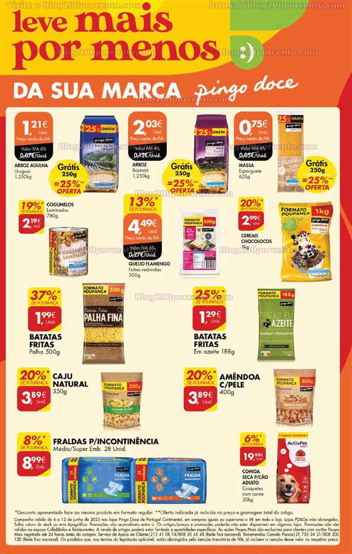 Folheto Pingo Doce Promo&ccedil;&otilde;es Fim de Semana – 8 a 12 junho