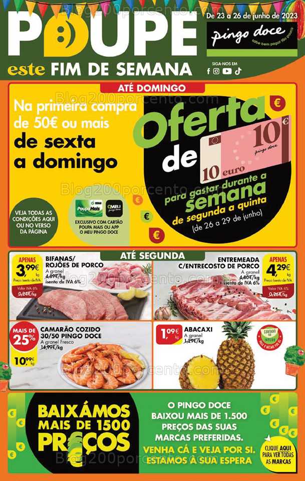 Folheto Pingo Doce Promo&ccedil;&otilde;es Fim de Semana – 23 a 26 junho