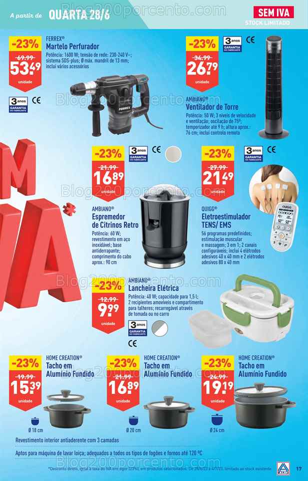 Folheto ALDI Bazar Promo&ccedil;&otilde;es de 28 junho a 4 julho