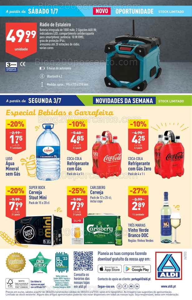 Folheto ALDI Bazar Promo&ccedil;&otilde;es de 28 junho a 4 julho
