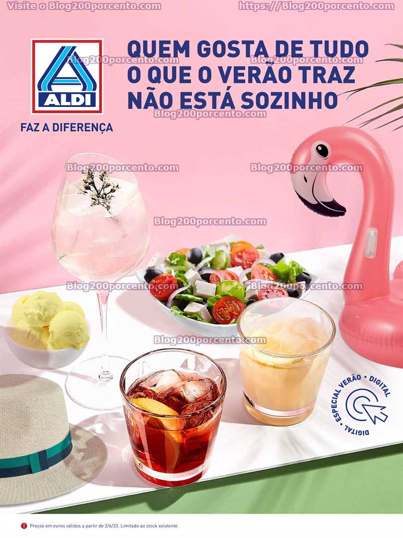 Folheto ALDI Especial Ver&atilde;o Promo&ccedil;&otilde;es a partir de 5 junho