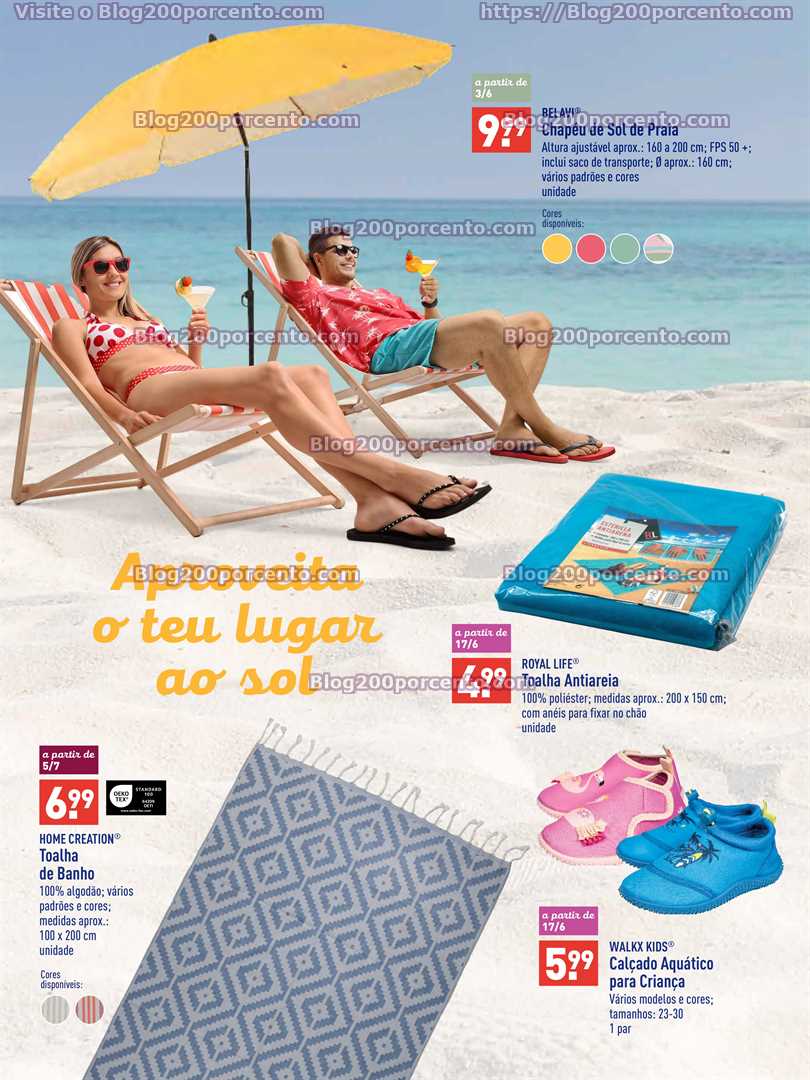 Folheto ALDI Especial Ver&atilde;o Promo&ccedil;&otilde;es a partir de 5 junho