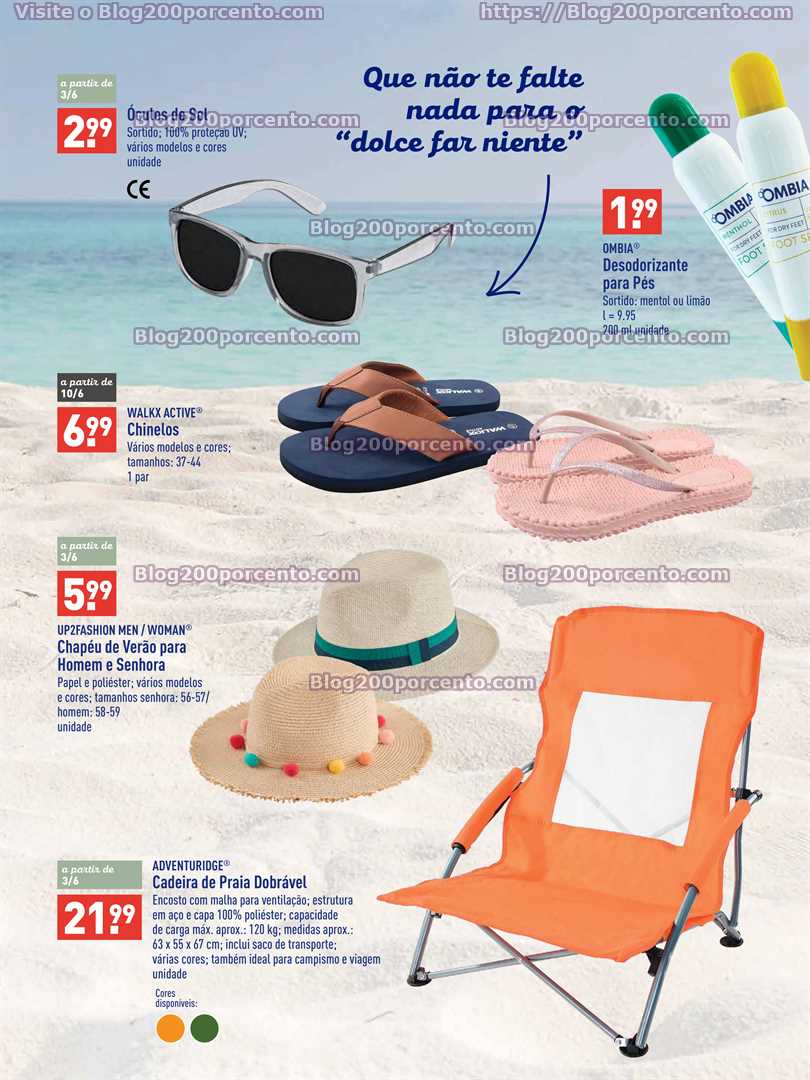Folheto ALDI Especial Ver&atilde;o Promo&ccedil;&otilde;es a partir de 5 junho