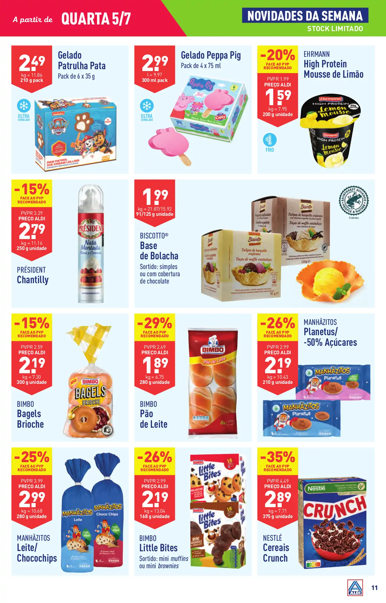 Antevis&atilde;o Folheto ALDI (5 a 11 julho)