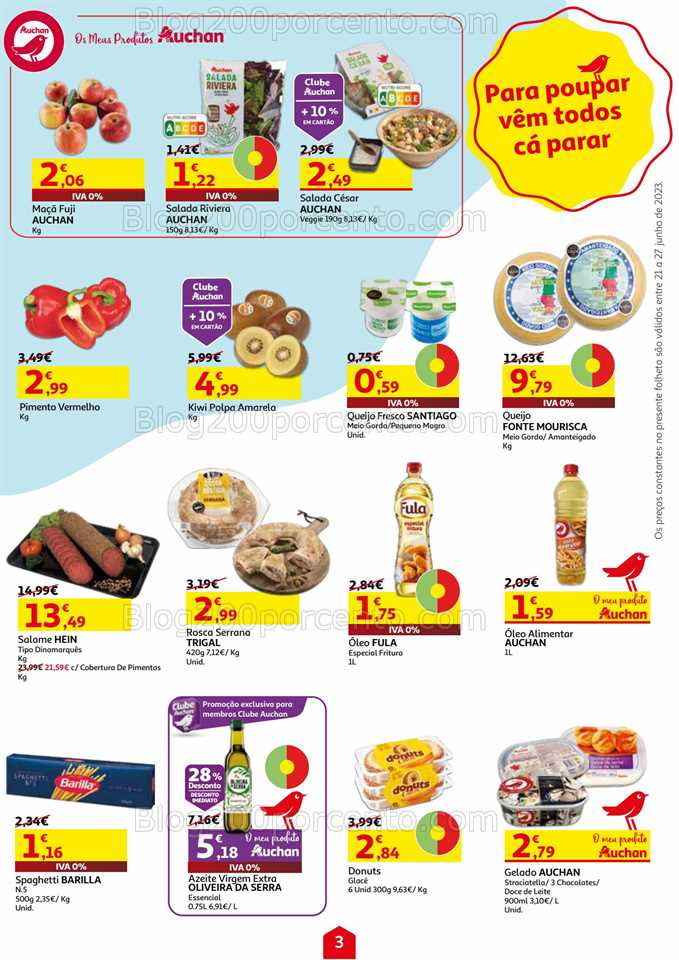 Folheto AUCHAN Promo&ccedil;&otilde;es de 21 a 27 junho