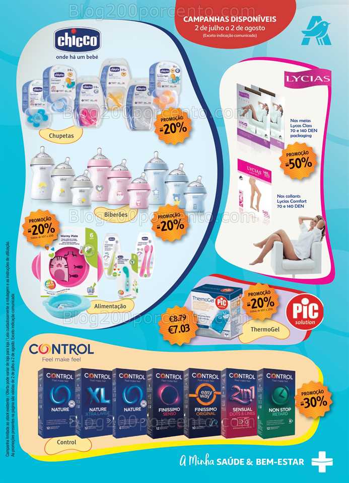 Folheto AUCHAN Sa&uacute;de e Bem-Estar Promo&ccedil;&otilde;es de 2 julho a 2 agosto