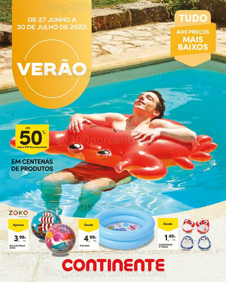 Folheto CONTINENTE Bazar Ver&atilde;o Promo&ccedil;&otilde;es de 27 junho a 30 julho