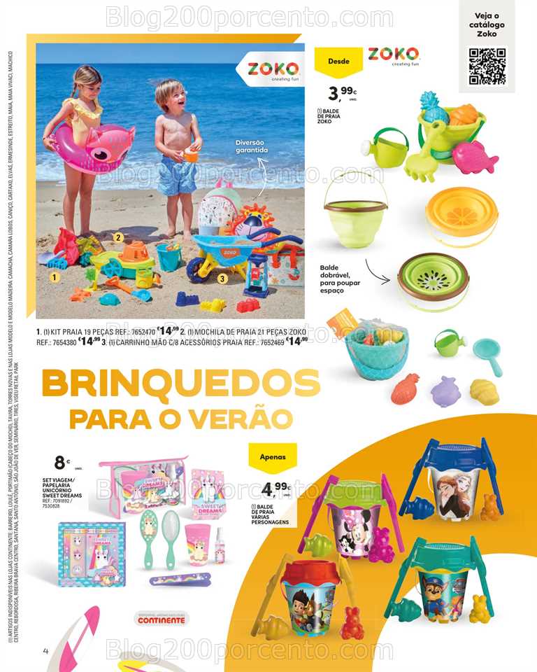 Folheto CONTINENTE Bazar Ver&atilde;o Promo&ccedil;&otilde;es de 27 junho a 30 julho