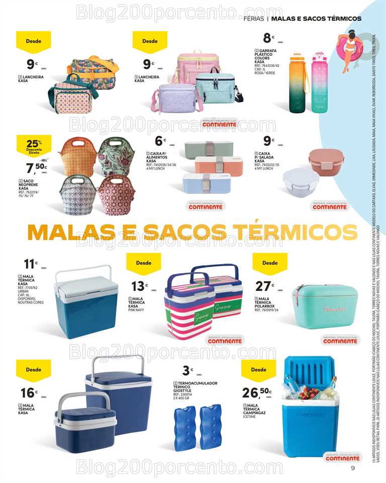 Folheto CONTINENTE Bazar Ver&atilde;o Promo&ccedil;&otilde;es de 27 junho a 30 julho