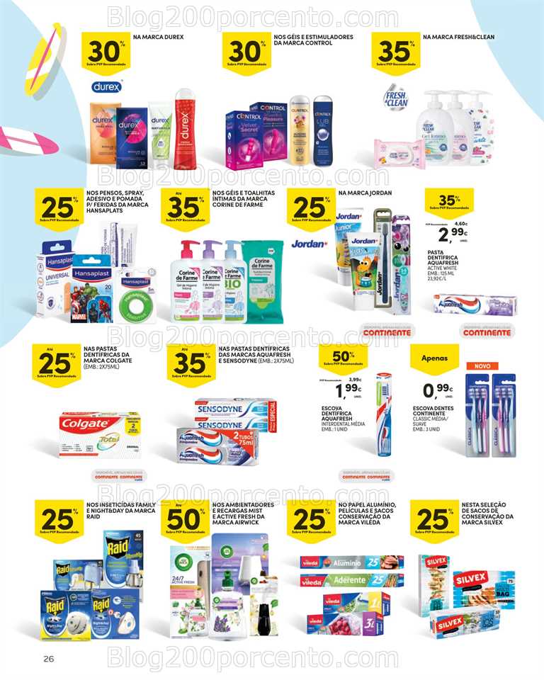 Folheto CONTINENTE Bazar Ver&atilde;o Promo&ccedil;&otilde;es de 27 junho a 30 julho