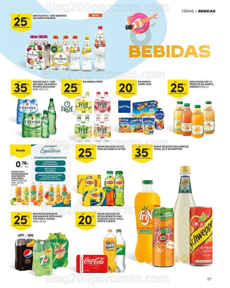 Folheto CONTINENTE Bazar Ver&atilde;o Promo&ccedil;&otilde;es de 27 junho a 30 julho