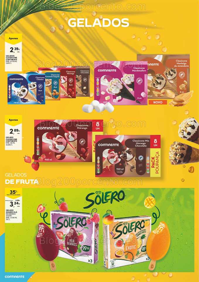 Folheto CONTINENTE Bebidas e Gelados Promo&ccedil;&otilde;es de 20 junho a 2 julho