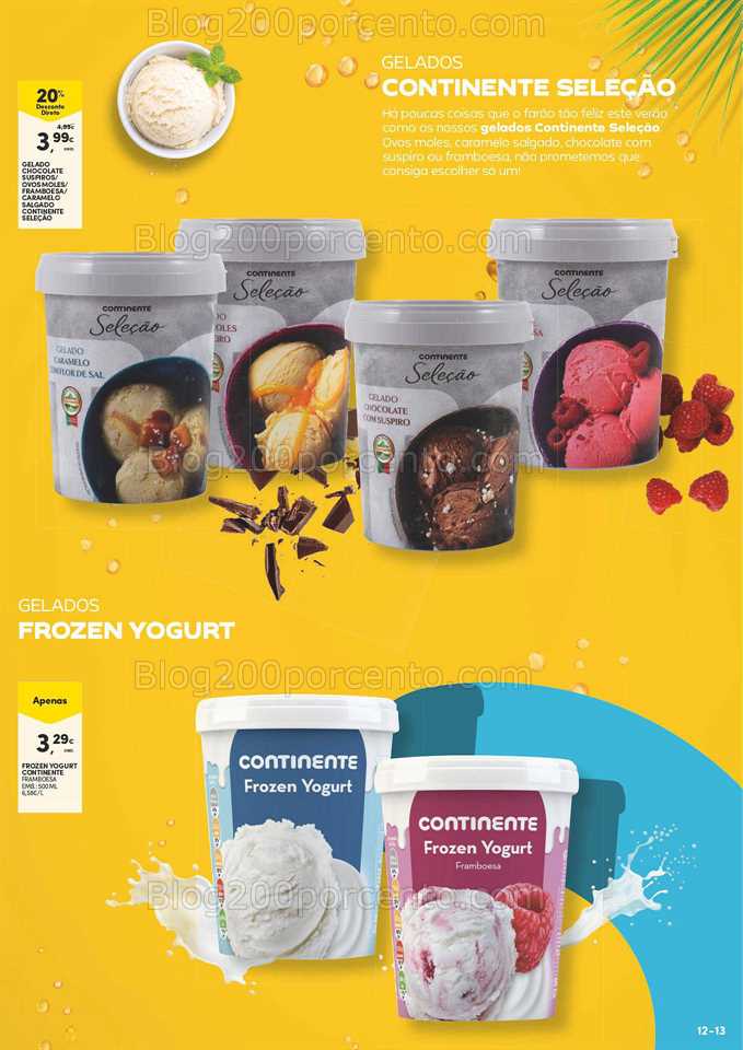 Folheto CONTINENTE Bebidas e Gelados Promo&ccedil;&otilde;es de 20 junho a 2 julho