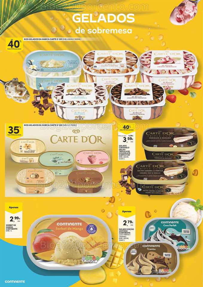 Folheto CONTINENTE Bebidas e Gelados Promo&ccedil;&otilde;es de 20 junho a 2 julho