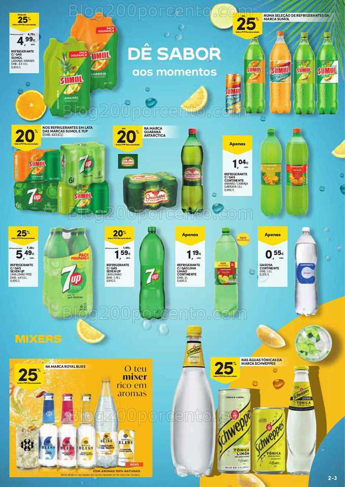 Folheto CONTINENTE Bebidas e Gelados Promo&ccedil;&otilde;es de 20 junho a 2 julho