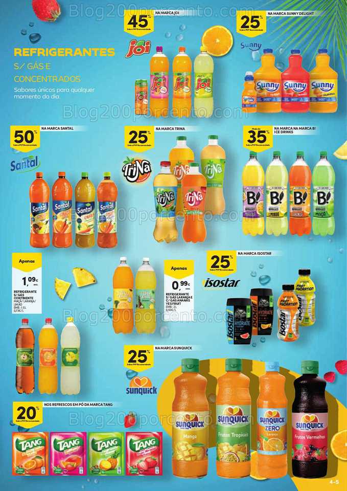 Folheto CONTINENTE Bebidas e Gelados Promo&ccedil;&otilde;es de 20 junho a 2 julho