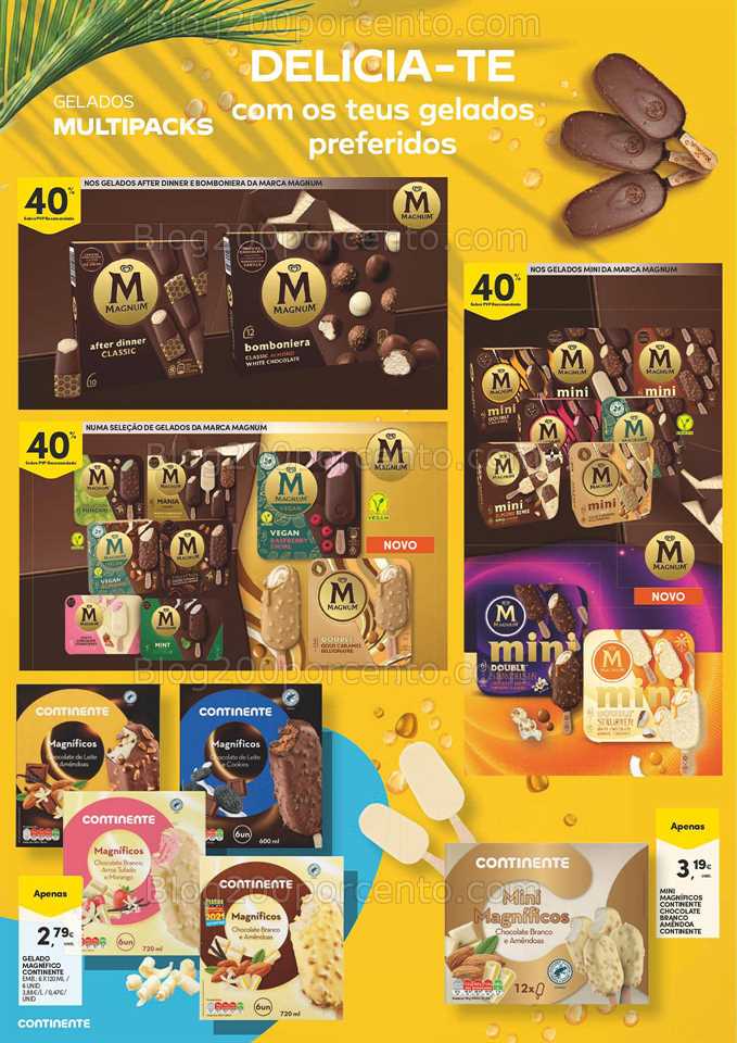 Folheto CONTINENTE Bebidas e Gelados Promo&ccedil;&otilde;es de 20 junho a 2 julho