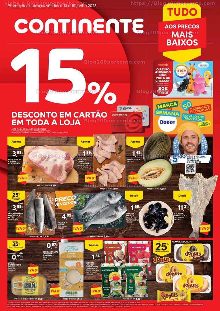 Folheto CONTINENTE Modelo – Hiper Promo&ccedil;&otilde;es de 13 a 19 junho