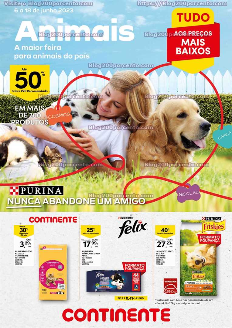 Folheto CONTINENTE Feira Animal Promo&ccedil;&otilde;es de 6 a 18 junho