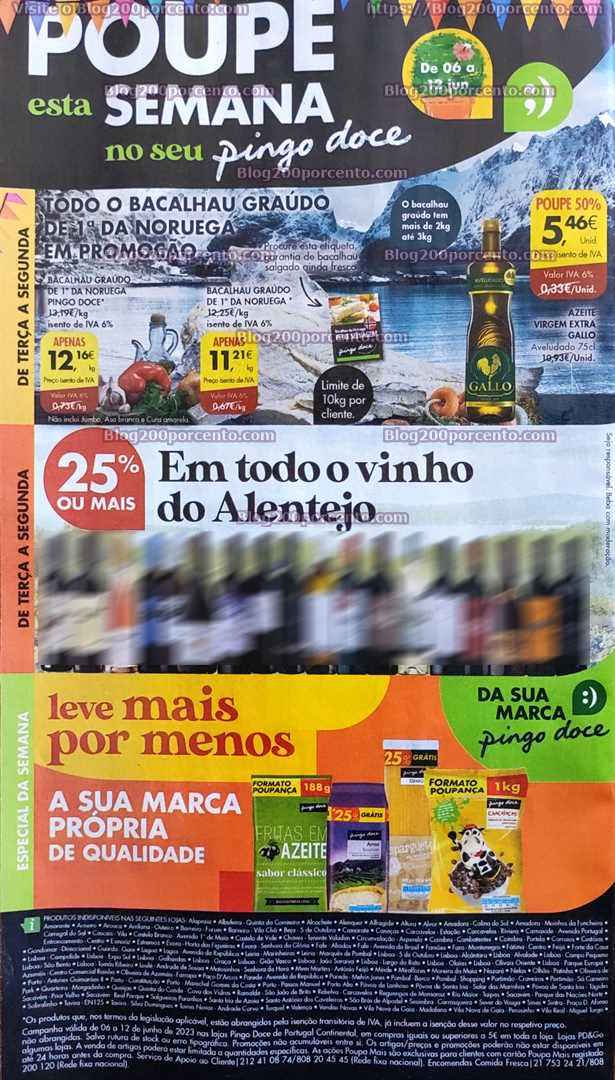 Folheto Pingo Doce Promo&ccedil;&otilde;es de 6 a 12 junho