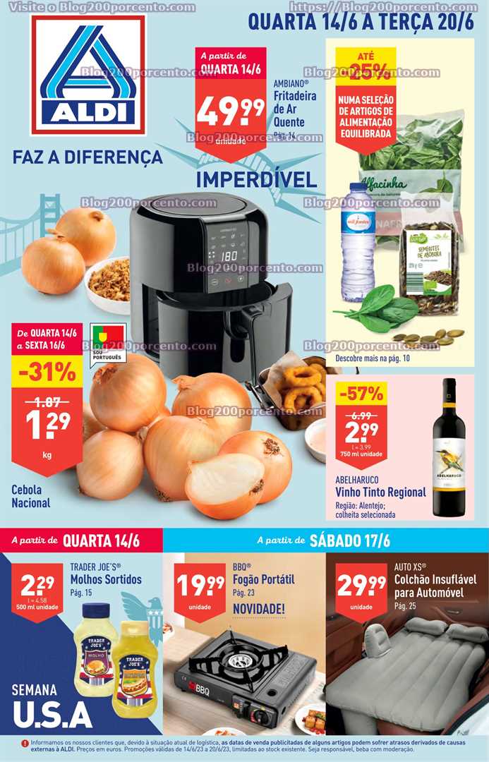 Folheto ALDI Promo&ccedil;&otilde;es de 14 a 20 junho