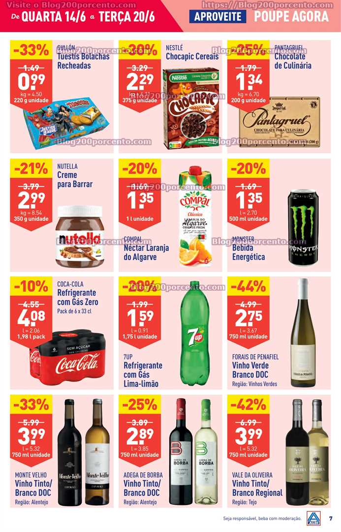 Folheto ALDI Promo&ccedil;&otilde;es de 14 a 20 junho