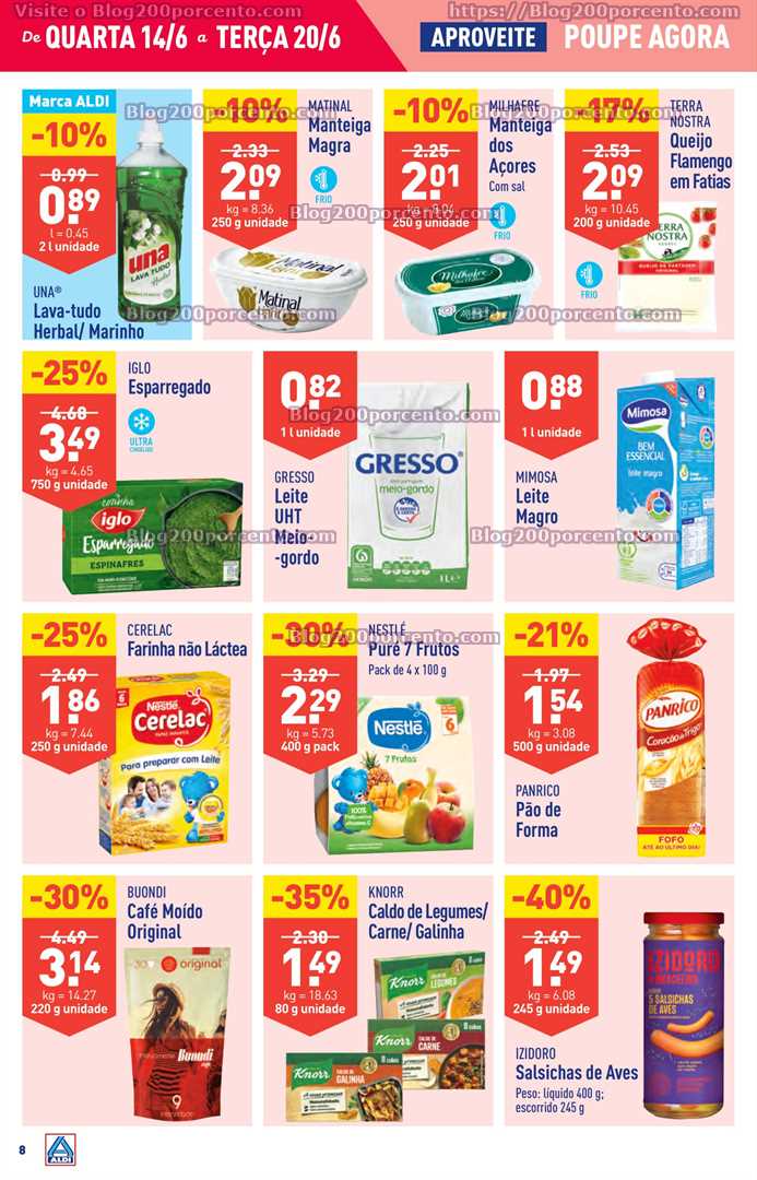 Folheto ALDI Promo&ccedil;&otilde;es de 14 a 20 junho