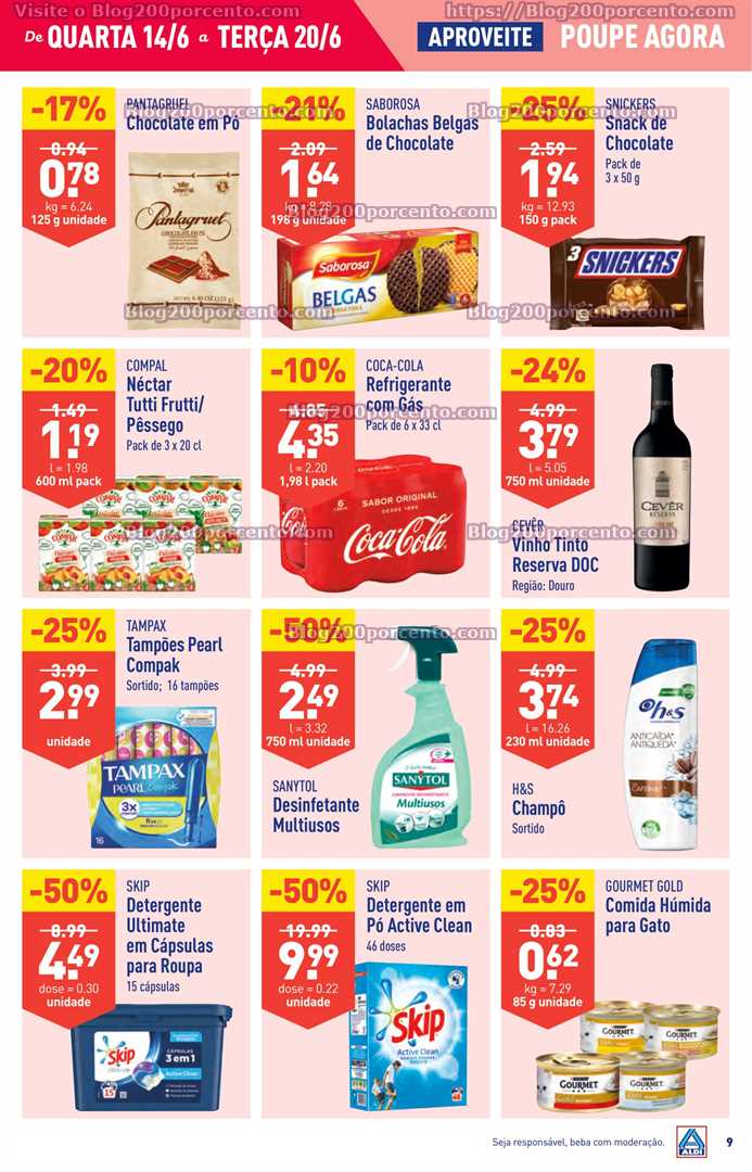 Folheto ALDI Promo&ccedil;&otilde;es de 14 a 20 junho