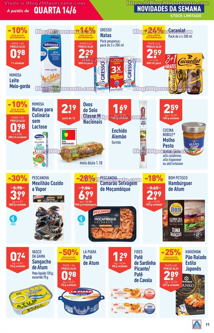 Folheto ALDI Promo&ccedil;&otilde;es de 14 a 20 junho