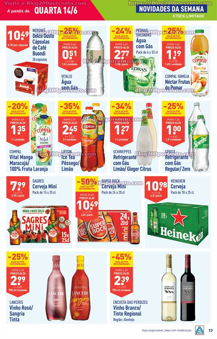 Folheto ALDI Promo&ccedil;&otilde;es de 14 a 20 junho