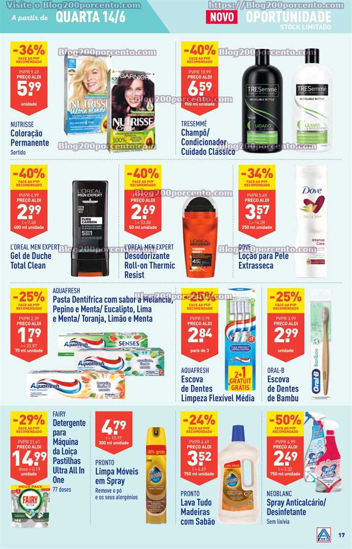 Folheto ALDI Promo&ccedil;&otilde;es de 14 a 20 junho