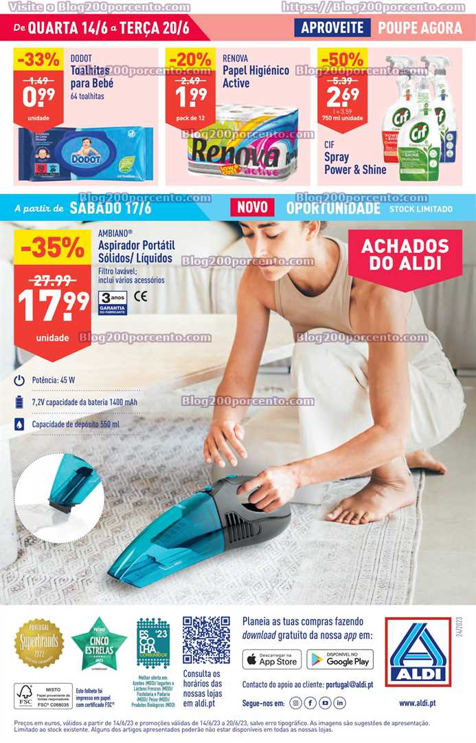 Folheto ALDI Promo&ccedil;&otilde;es de 14 a 20 junho