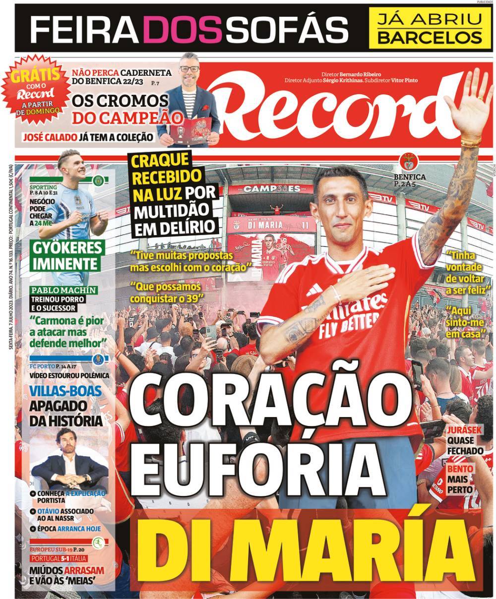 Record: Capa da Edi&ccedil;&atilde;o de sexta-feira, 07 de julho 2023