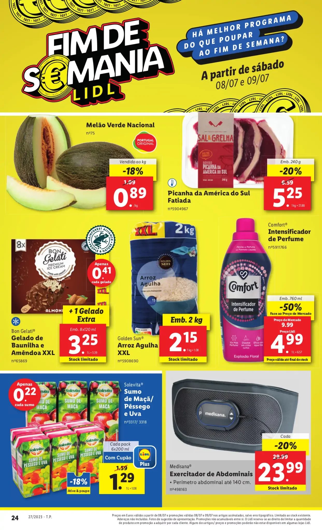 Folheto &ldquo;fim-de-semania&rdquo; LiDL (7 e 8 julho)