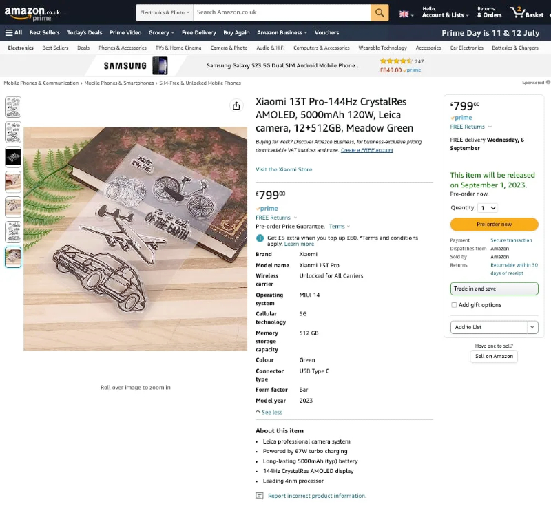 Pre&ccedil;o e detalhes do Xiaomi 13T Pro revelados acidentalmente na Amazon