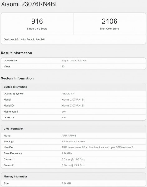 Xiaomi prepara lan&ccedil;amento do Redmi 12 5G: Especifica&ccedil;&otilde;es reveladas em teste Geekbench