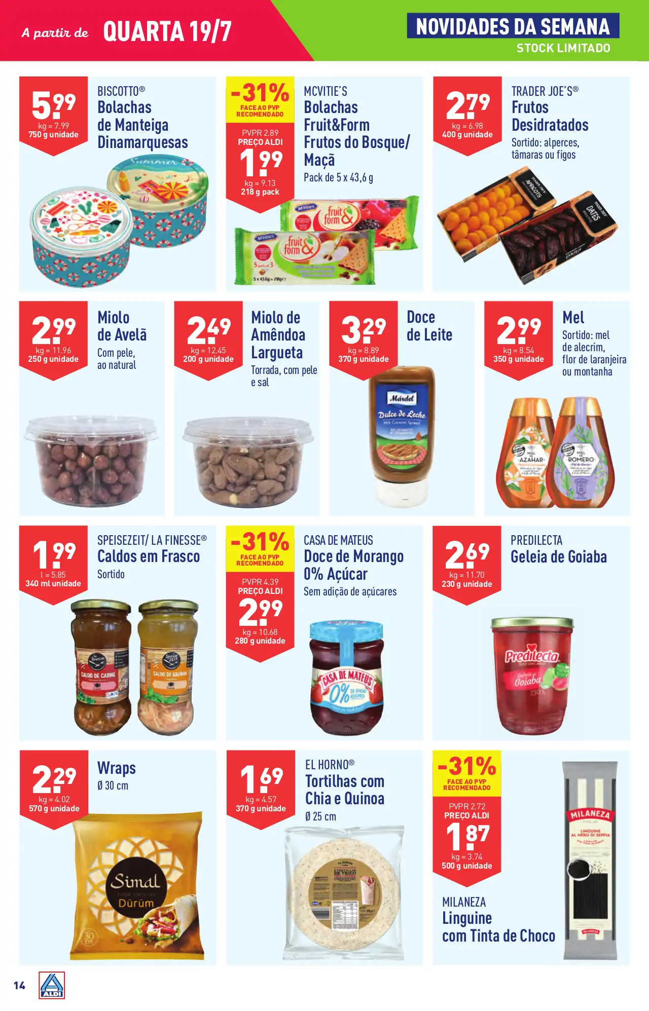 Antevis&atilde;o Folheto ALDI (19 a 25 julho)