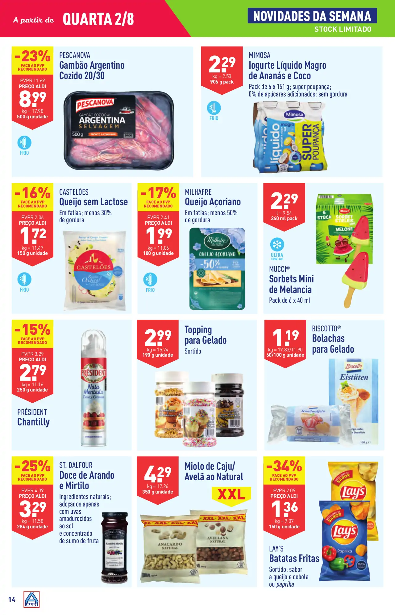 Antevis&atilde;o Folheto ALDI (2 a 8 agosto)