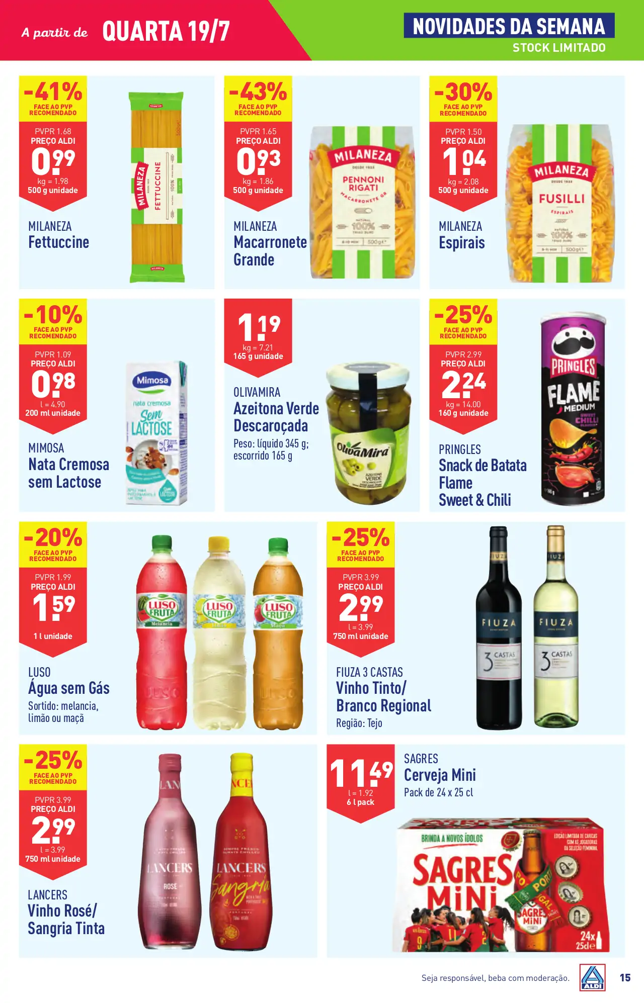 Antevis&atilde;o Folheto ALDI (19 a 25 julho)