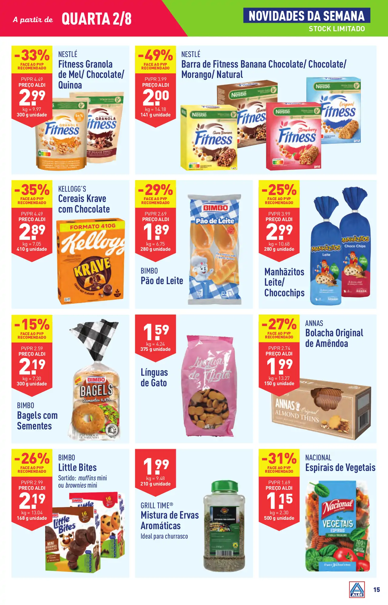 Antevis&atilde;o Folheto ALDI (2 a 8 agosto)