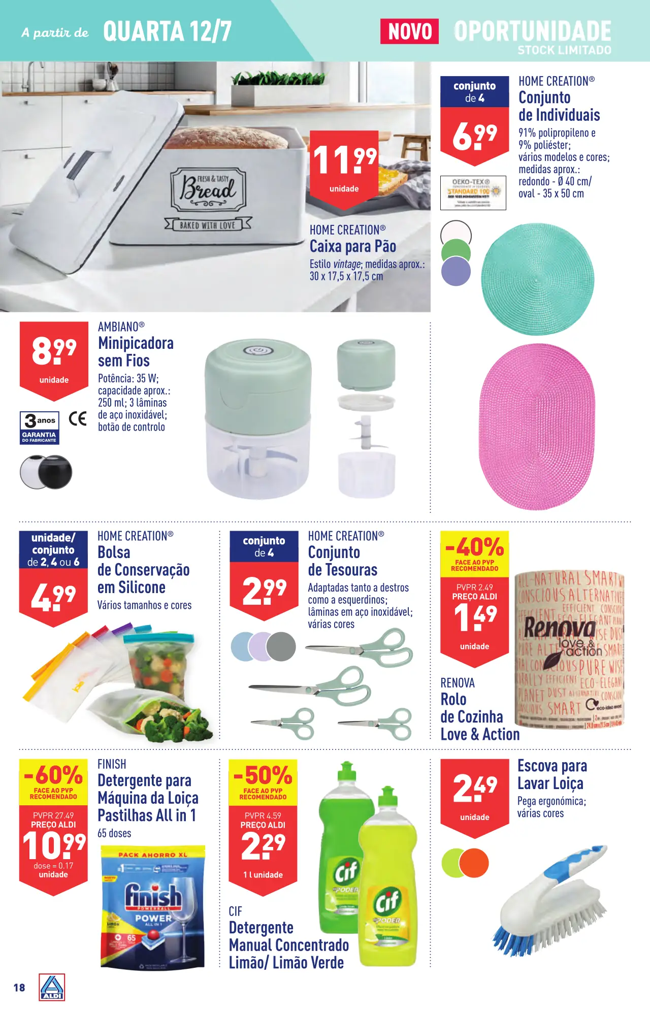 Antevis&atilde;o Folheto ALDI (12 a 18 julho)