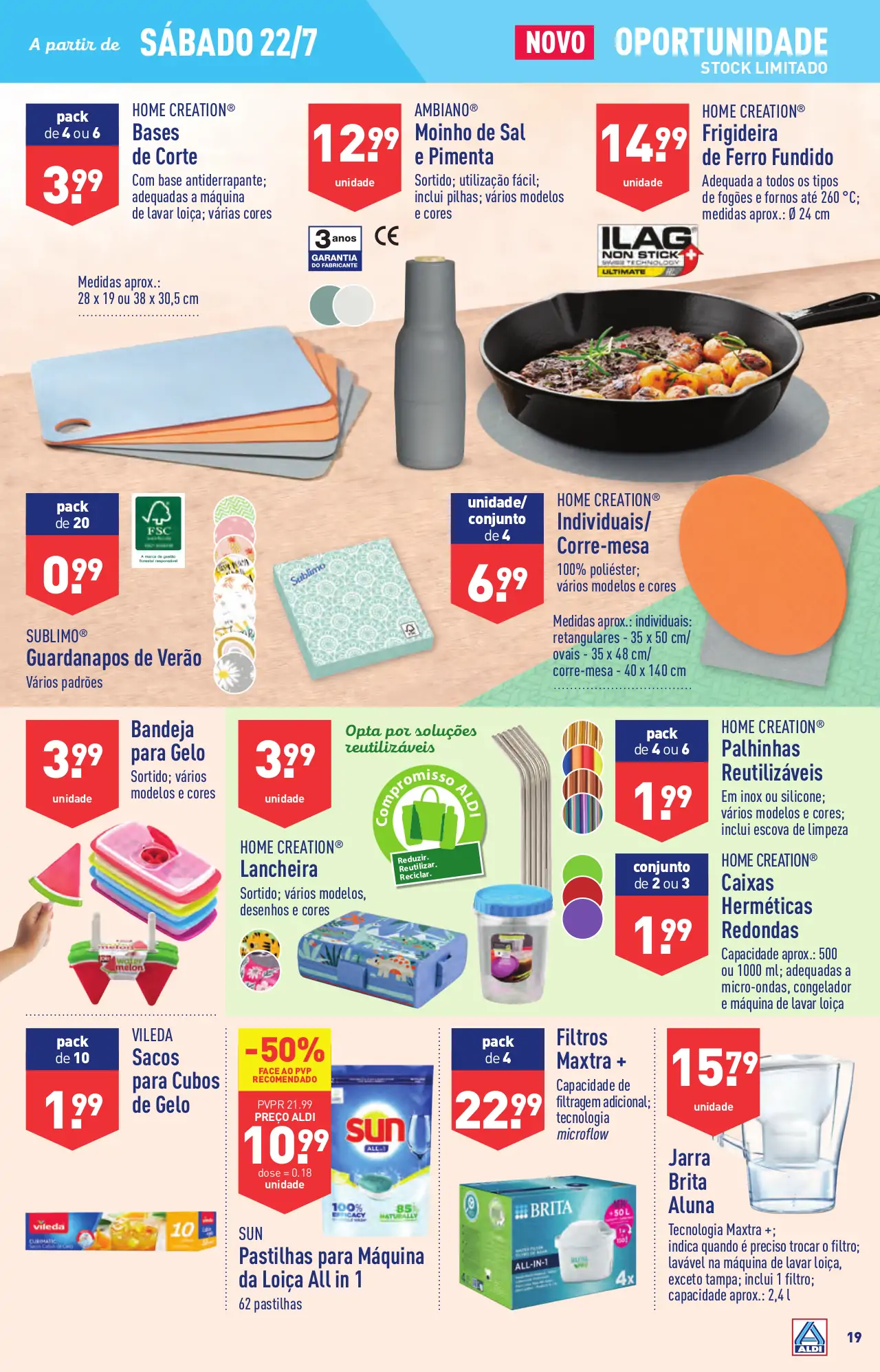 Antevis&atilde;o Folheto ALDI (19 a 25 julho)