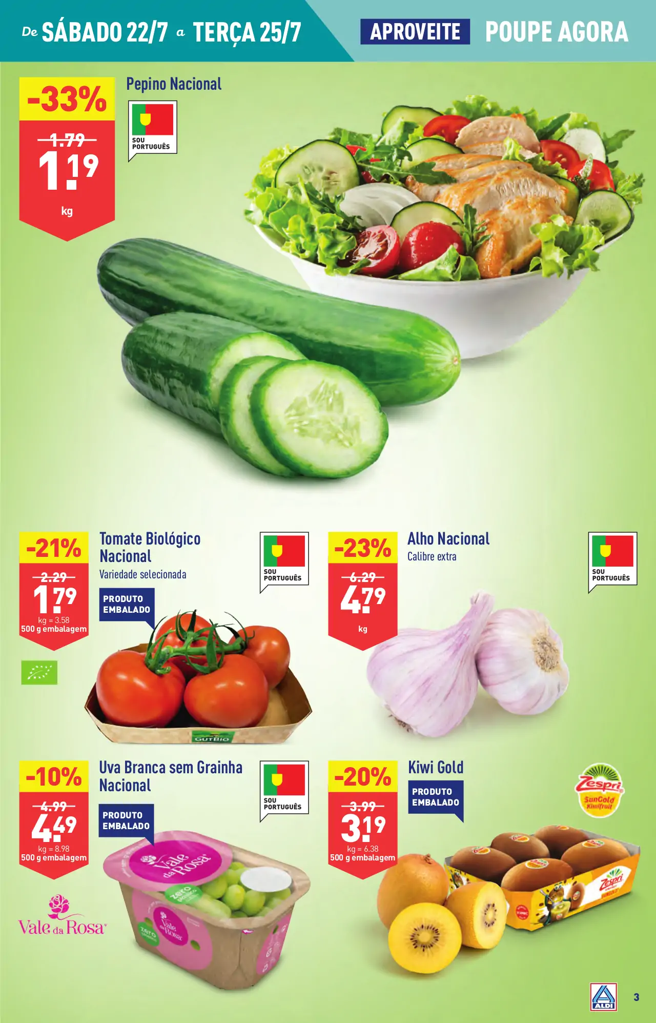 Antevis&atilde;o Folheto ALDI (19 a 25 julho)