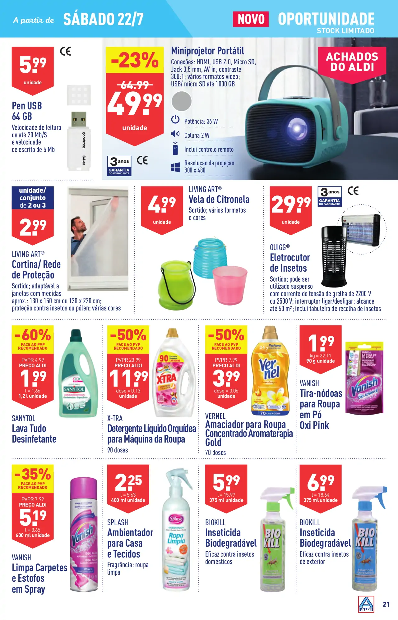 Antevis&atilde;o Folheto ALDI (19 a 25 julho)